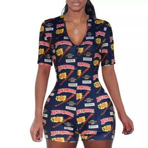 Backwoods Blue Onesie Short Sleeves /Lounge Wear / Pajamas